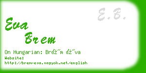 eva brem business card